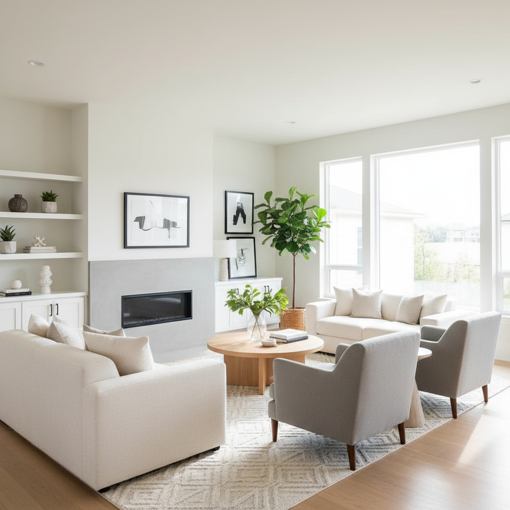 Clean residential home interior